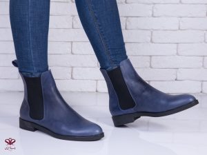 نیم بوت زنانه مدل نرمین رنگ آبی 7