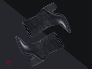 نیم بوت زنانه مدل هابی مشکی 1