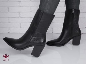 نیم بوت زنانه مدل هابی مشکی 7
