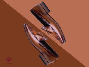 کفش کالج دستدوز چرم مردانه مدل سولار 1