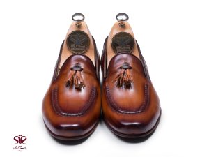 کفش کالج دستدوز چرم مردانه مدل سولار 3