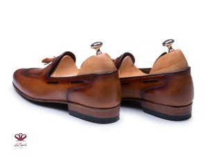 کفش کالج دستدوز چرم مردانه مدل سولار 5