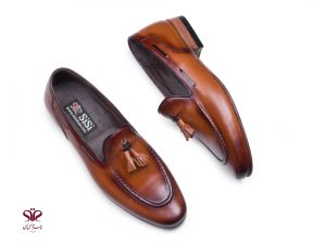 کفش کالج دستدوز چرم مردانه مدل سولار 6