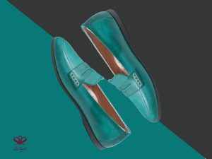 کفش کالج زنانه مدل آی سودا رنگ سبز فیروزه ای