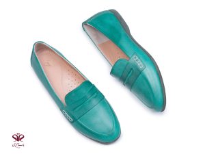 کفش کالج زنانه مدل آی سودا رنگ سبز فیروزه ای