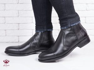 نیم بوت چرم مردانه مدل عینالی