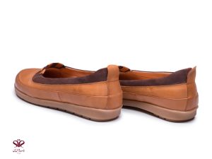 کفش زنانه کالج مدل چشمه رنگ عسلی