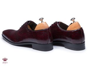 کفش مجلسی مردانه مدل راینا رنگ زرشکی 5