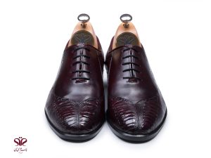 کفش مجلسی مردانه مدل نیکولا پلاس زرشکی