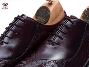 کفش مجلسی مردانه مدل نیکولا پلاس زرشکی