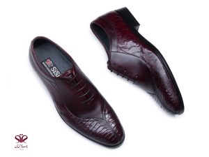کفش مجلسی مردانه مدل نیکولا پلاس زرشکی