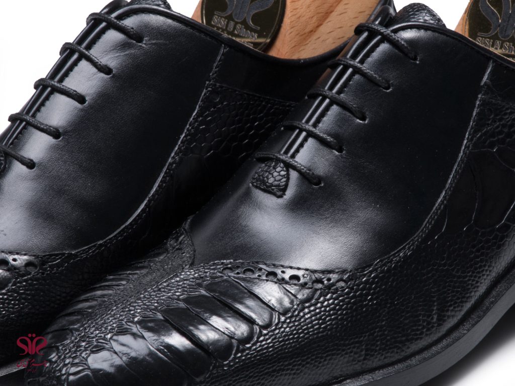 کفش مردانه چرم دستدوز مدل نیکولا پلاس مشکی