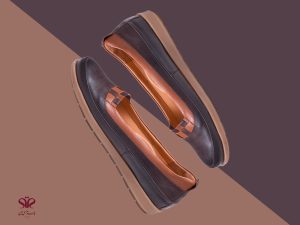 کفش کالج زنانه مدل چشمه رنگ قهوه ای