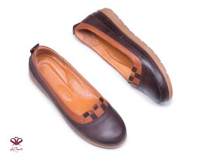 کفش کالج زنانه مدل چشمه رنگ قهوه ای