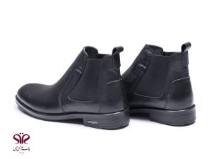 بوت مردانه چرم مشکی مدل ژیتان