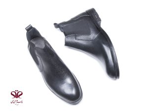 بوت مردانه چرم مشکی مدل ژیتان