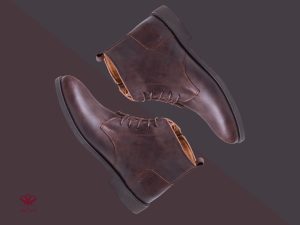 بوت چرم مردانه رنگ قهوه ای ارنست