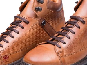 نیم بوت مردانه چرم مدل پالوان رنگ عسلی 5