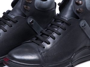 نیم بوت چرم اسپرت مردانه مدل پالوان مشکی 5