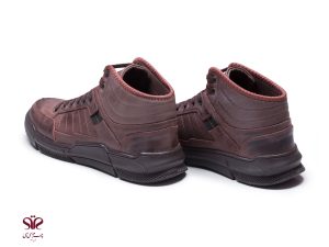 نیم بوت چرم مردانه قهوه ای مدل ژنرال