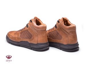 نیم بوت چرم مردانه مدل آرتور رنگ عسلی