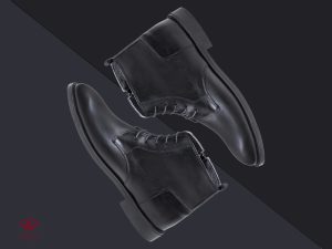 نیم بوت چرم مردانه مدل ارنست رنگ مشکی