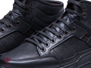 نیم بوت چرم مردانه مدل ژنرال مشکی