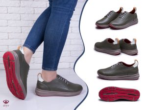 کفش اسپرت دخترانه مدل آوینا رنگ سبز زیتونی