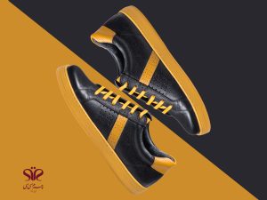 کفش اسپرت زنانه مدل جیانا رنگ زرد و مشکی 2