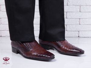 کفش مجلسی مردانه چرم شترمرغ