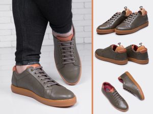 کفش مردانه سبز زیتونی