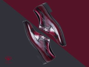 کفش مردانه مجلسی مدل دامون رنگ زرشکی 1