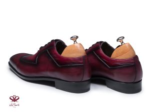 کفش مردانه مجلسی مدل دامون رنگ زرشکی 6