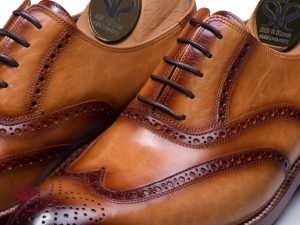 کفش مردانه چرم مدل سیمون رنگ قهوه ای پاتینا 4