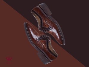 کفش چرم دستدوز مردانه سی سی مدل تاینی رنگ عسلی