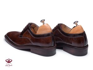 کفش چرم دستدوز مردانه سی سی مدل تاینی رنگ عسلی