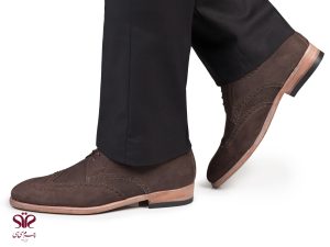 کفش چرم دستدوز مردانه مدل ماهورا رنگ قهوه ای 5