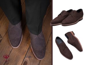 کفش چرم دستدوز مردانه مدل ماهورا رنگ قهوه ای 6