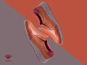کفش زنانه مدل یاسمن بی بند عسلی 2