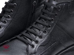 نیم بوت چرم مردانه مدل نیکسون مشکی 2