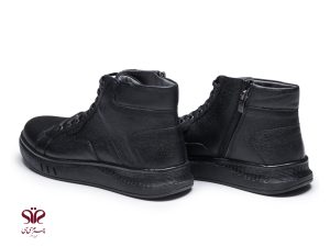 نیم بوت چرم مردانه مدل نیکسون مشکی 3