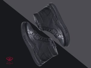 نیم بوت چرم مردانه مدل نیکسون مشکی 4