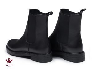 نیم بوت زنانه چرم مدل ستاره مشکی 5