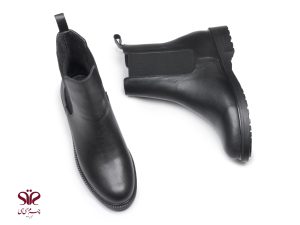 نیم بوت زنانه چرم مدل ستاره مشکی 6