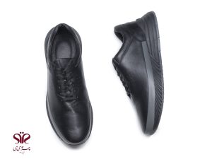 کفش اسپرت چرم مردانه مدل اسنو مشکی 4