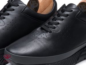 کفش اسپرت چرم مردانه مدل اسنو مشکی 6