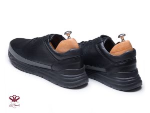 کفش اسپرت چرم مردانه مدل اسنو مشکی 7