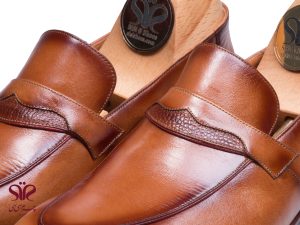کفش چرم لوفر مردانه مدل ساموئل رنگ عسلی 4