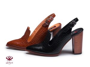 کفش زنانه پاشنه بلند مدل طلا رنگ عسلی