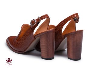 کفش زنانه پاشنه بلند مدل طلا رنگ عسلی